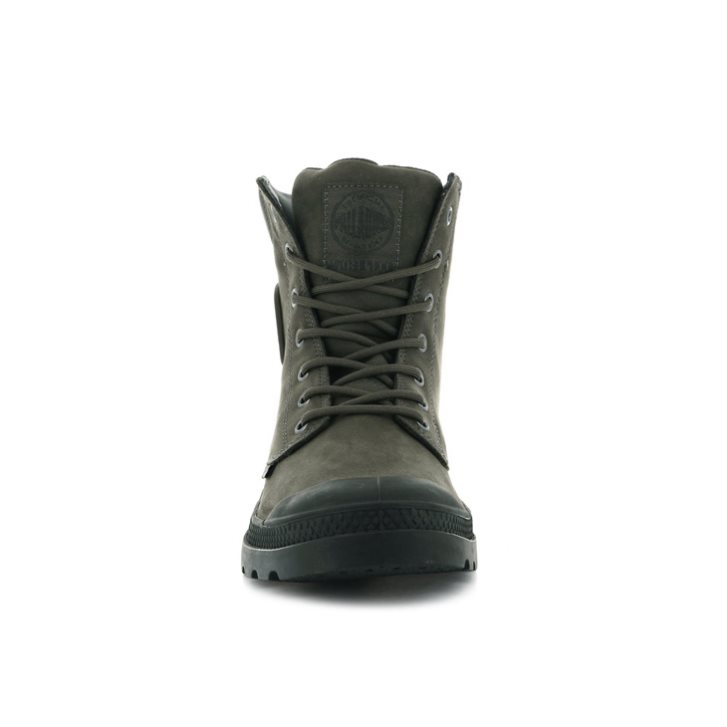Pánské Boty Palladium Pampa Cuff WP LUX Tmavě Hnědé | CZ ZOU-89R
